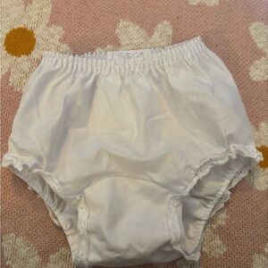Cutie white baby girls diaper cover